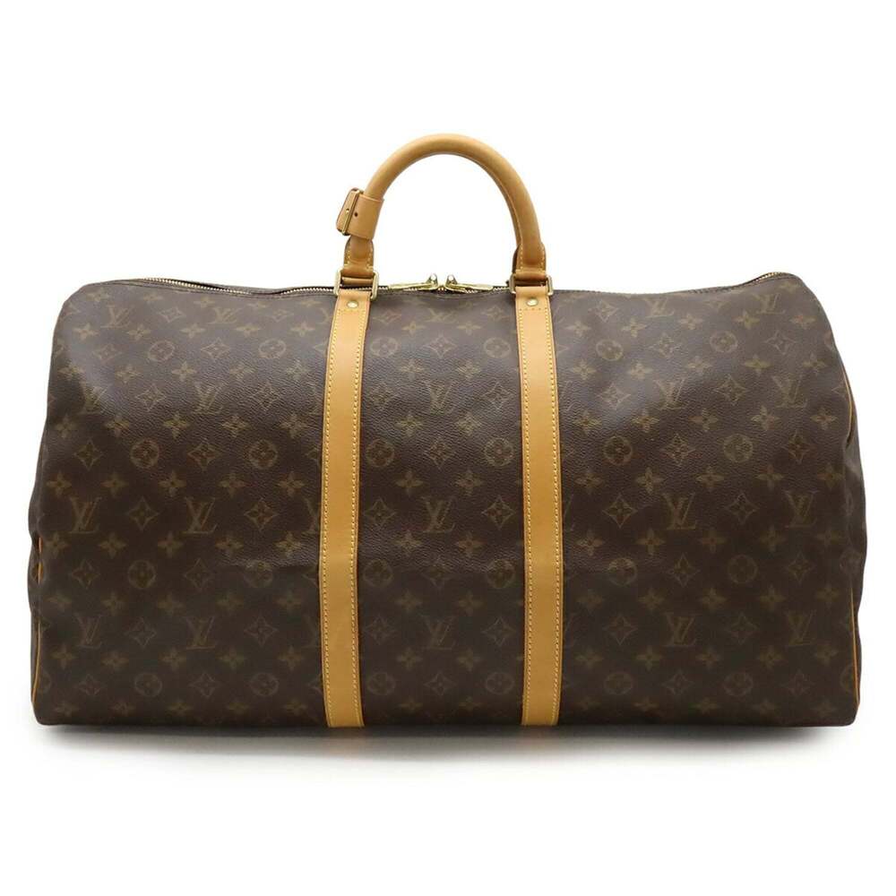 LOUIS VUITTON Authentic Brown Monogram Keepall 55 Boston Bag - Picture 2 of 9